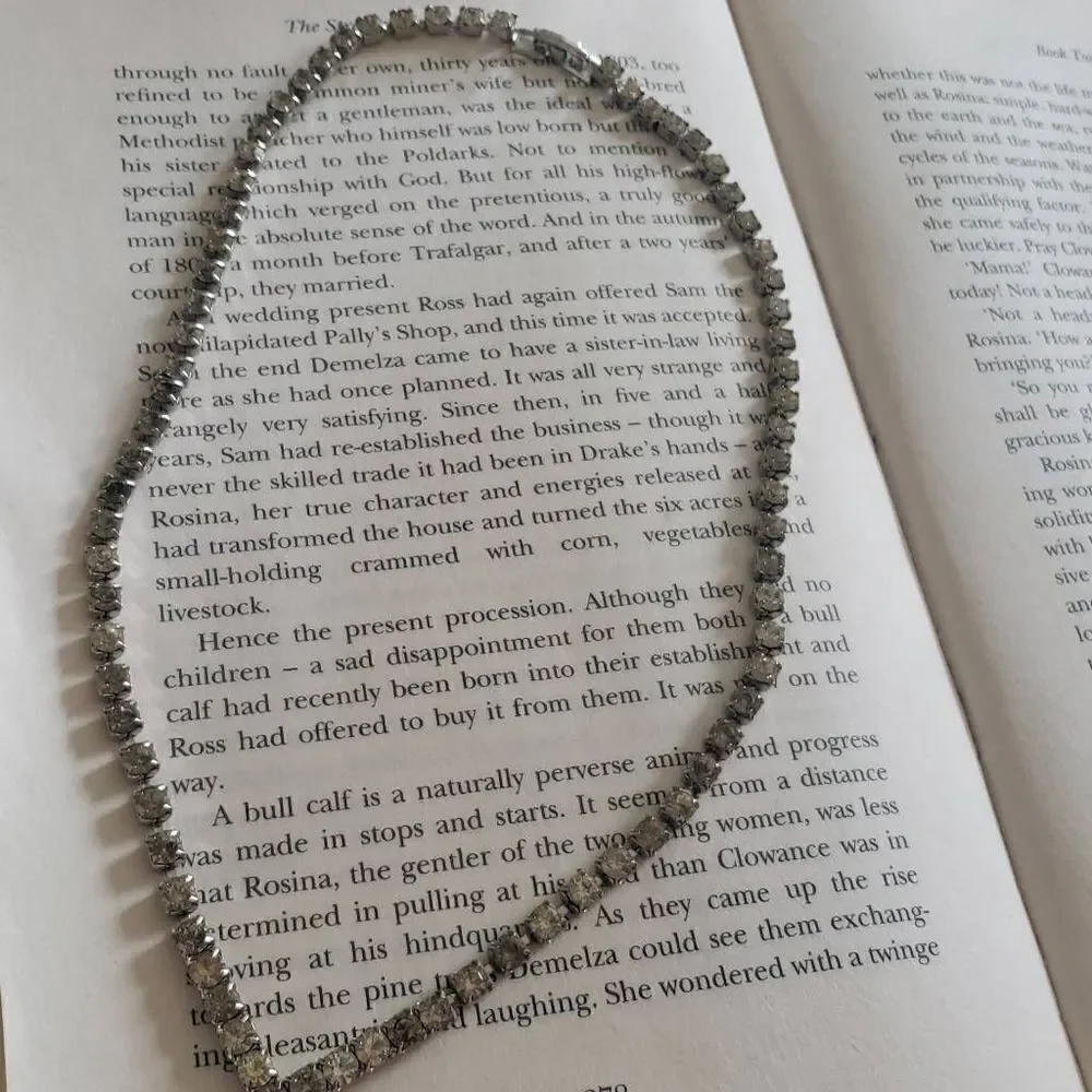 Faux Diamon V Shaped Neckalce